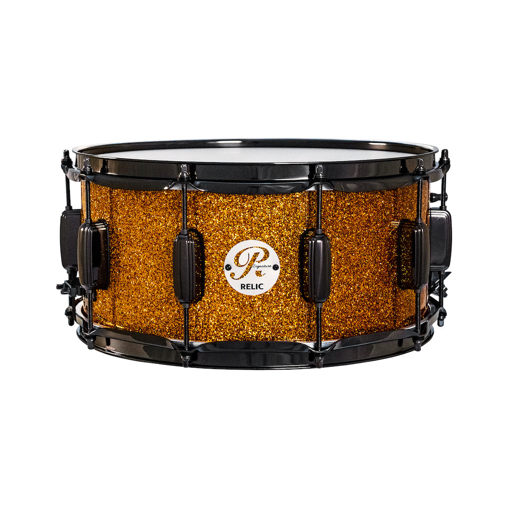 Relic Signature Beech 14x6.5 Snare Drum - Gold Sparkle
