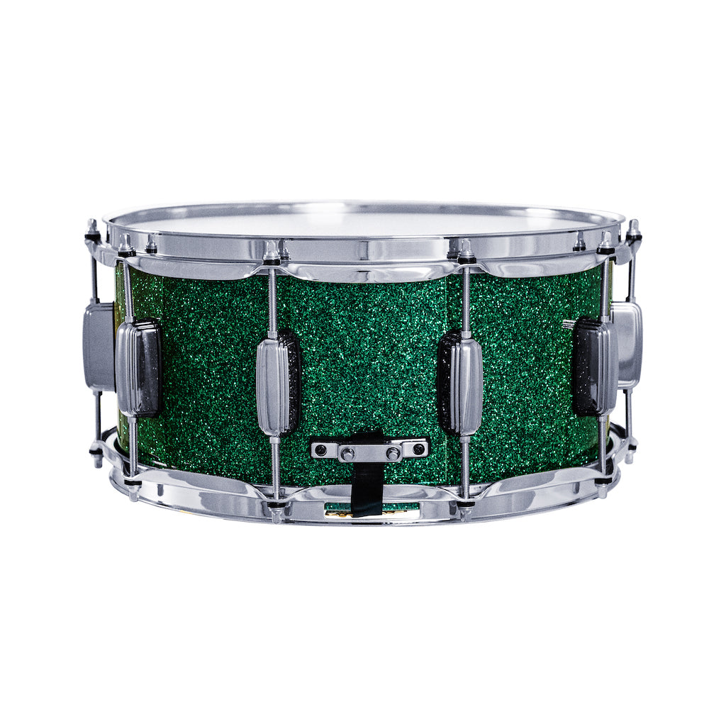 Relic Signature Beech 14x6.5 Snare Drum - Green Sparkle