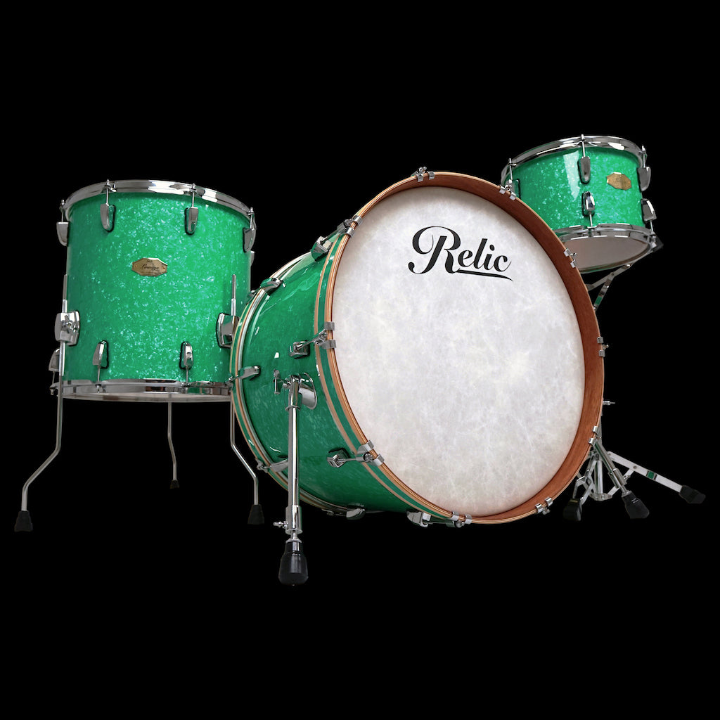 ONE ONLY Relic 24'' 16'' 13'' Lineage Drum Kit - Mint Green Pearl B*STOCK