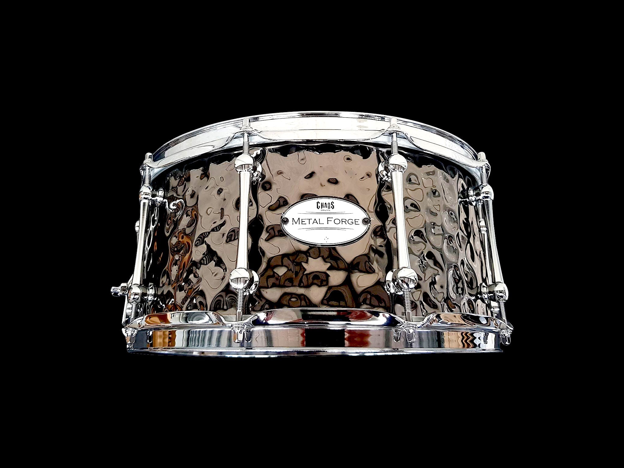 Chaos Metal Forge 13x6.5 Hammered Steel Snare Drum - Gold