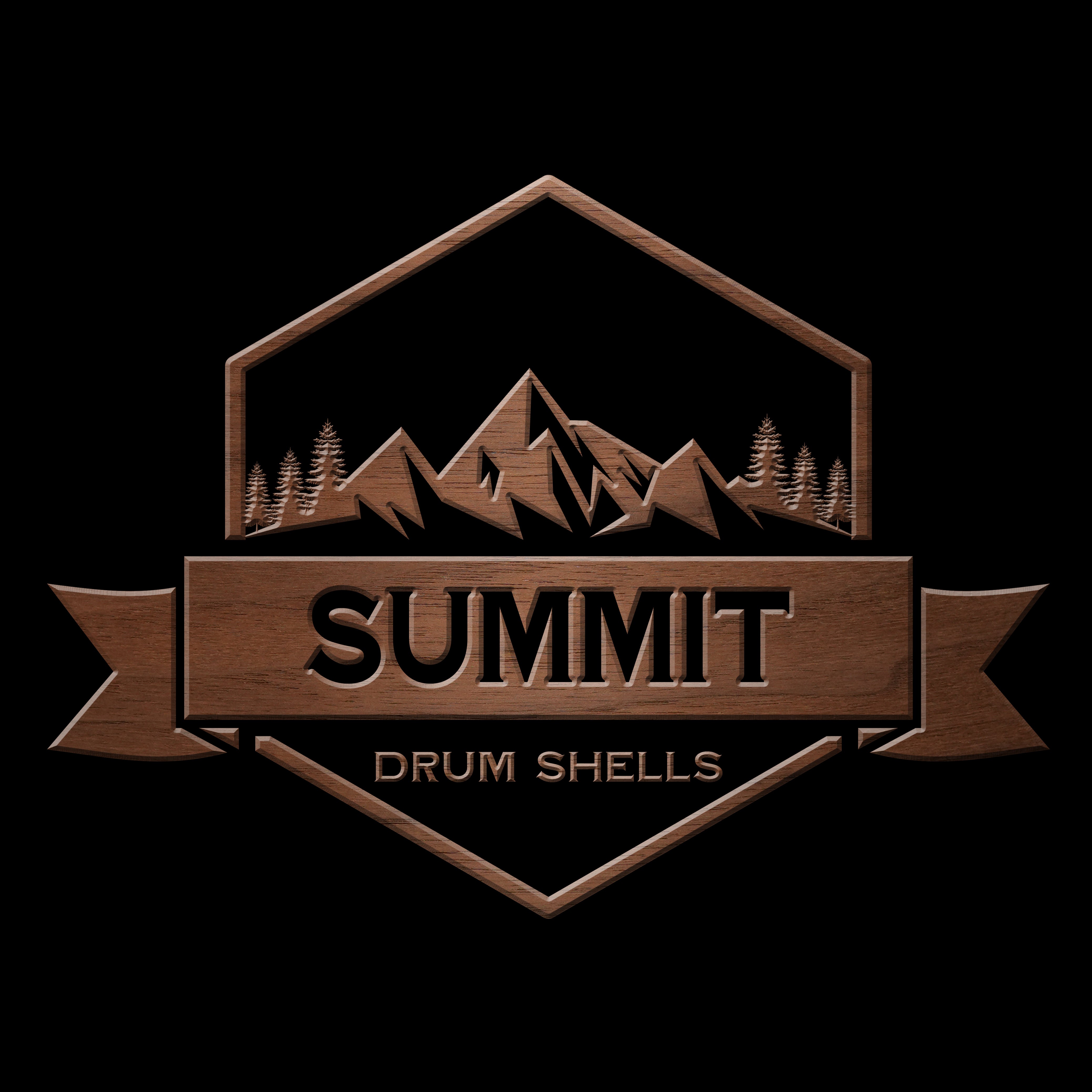 Summit Drum Shells - Walnut Sizes 8 - 22''