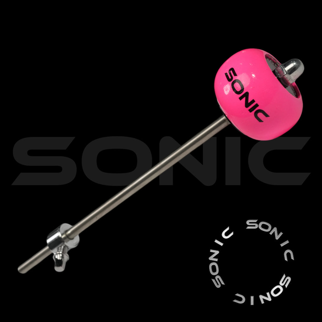 Sonic Wooden Bass Drum Beater - UV Pink (S)