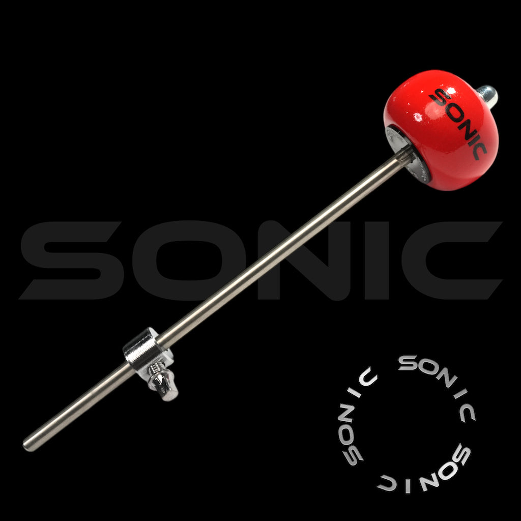 Sonic Wooden Bass Drum Beater - Red (S)