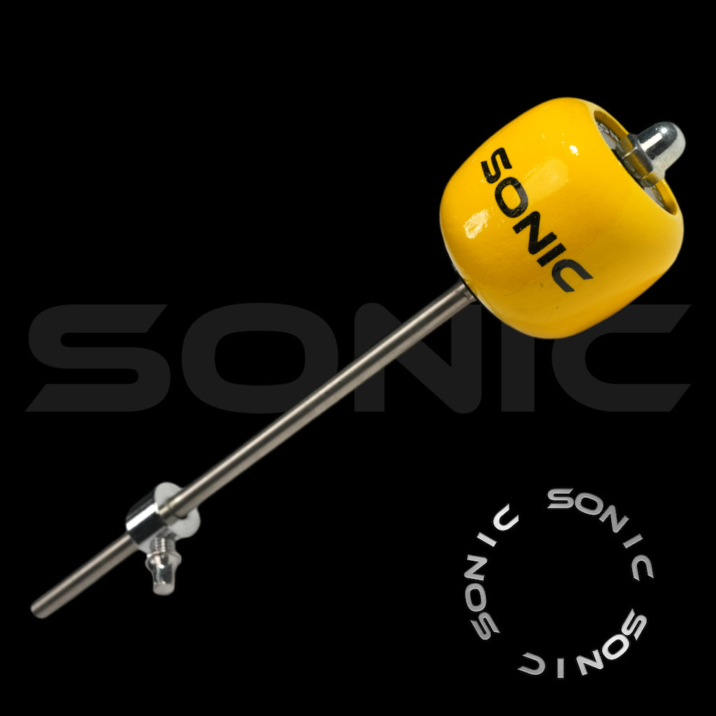 Sonic Wooden Bass Drum Beater - Yellow (L)