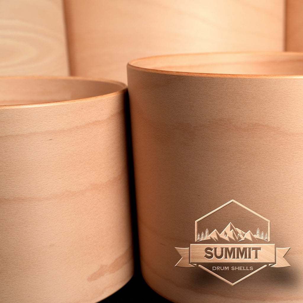 Summit Drum Shells - Beech Sizes 8 - 22''