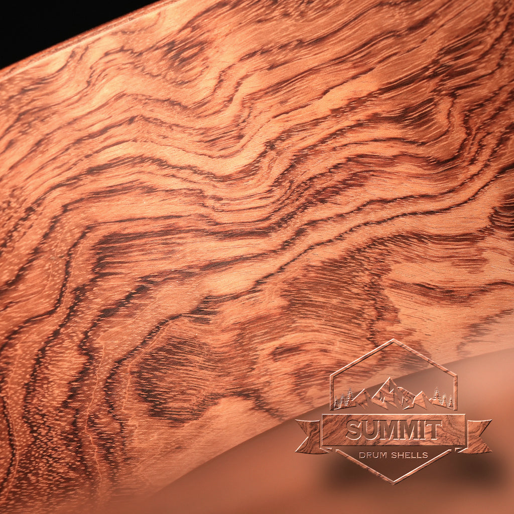 Summit Drum Shells Bubinga with Waterfall Bubinga Veneer Snare