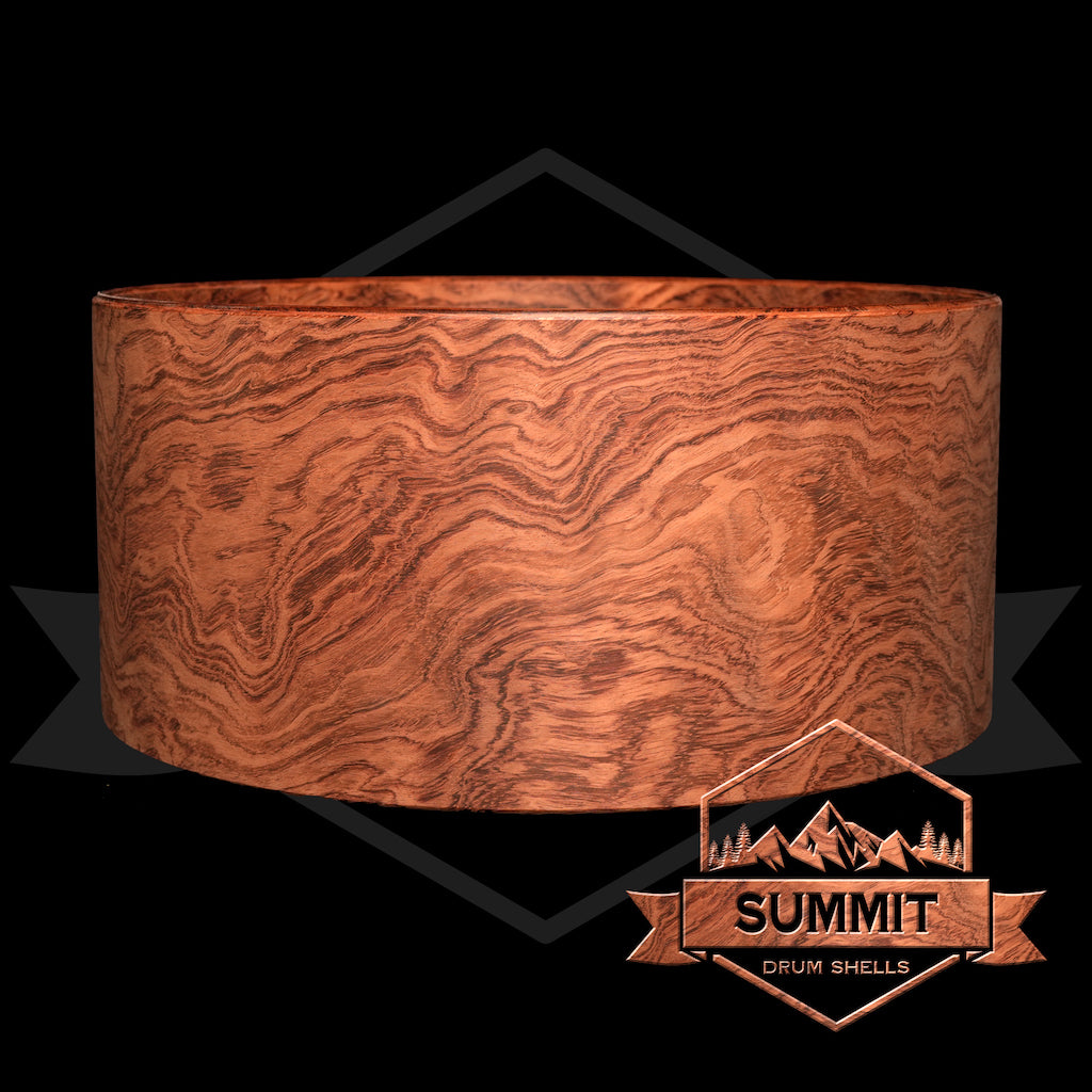 Summit Drum Shells Bubinga with Waterfall Bubinga Veneer Snare