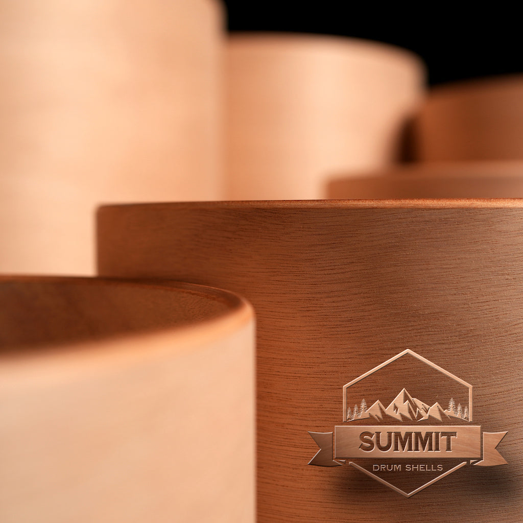 Summit Drum Shells - Okoume Sizes 8 - 22''