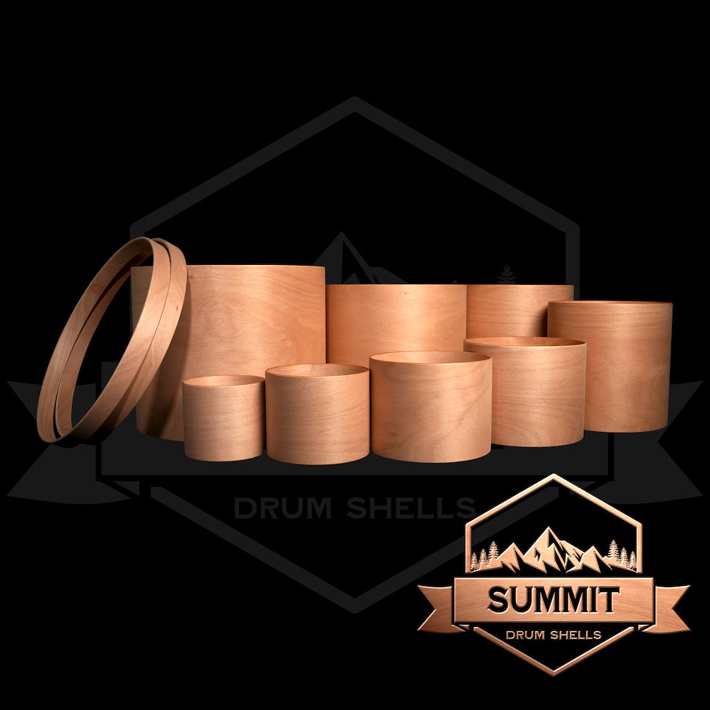 Summit Drum Shells - Okoume Sizes 8 - 22''