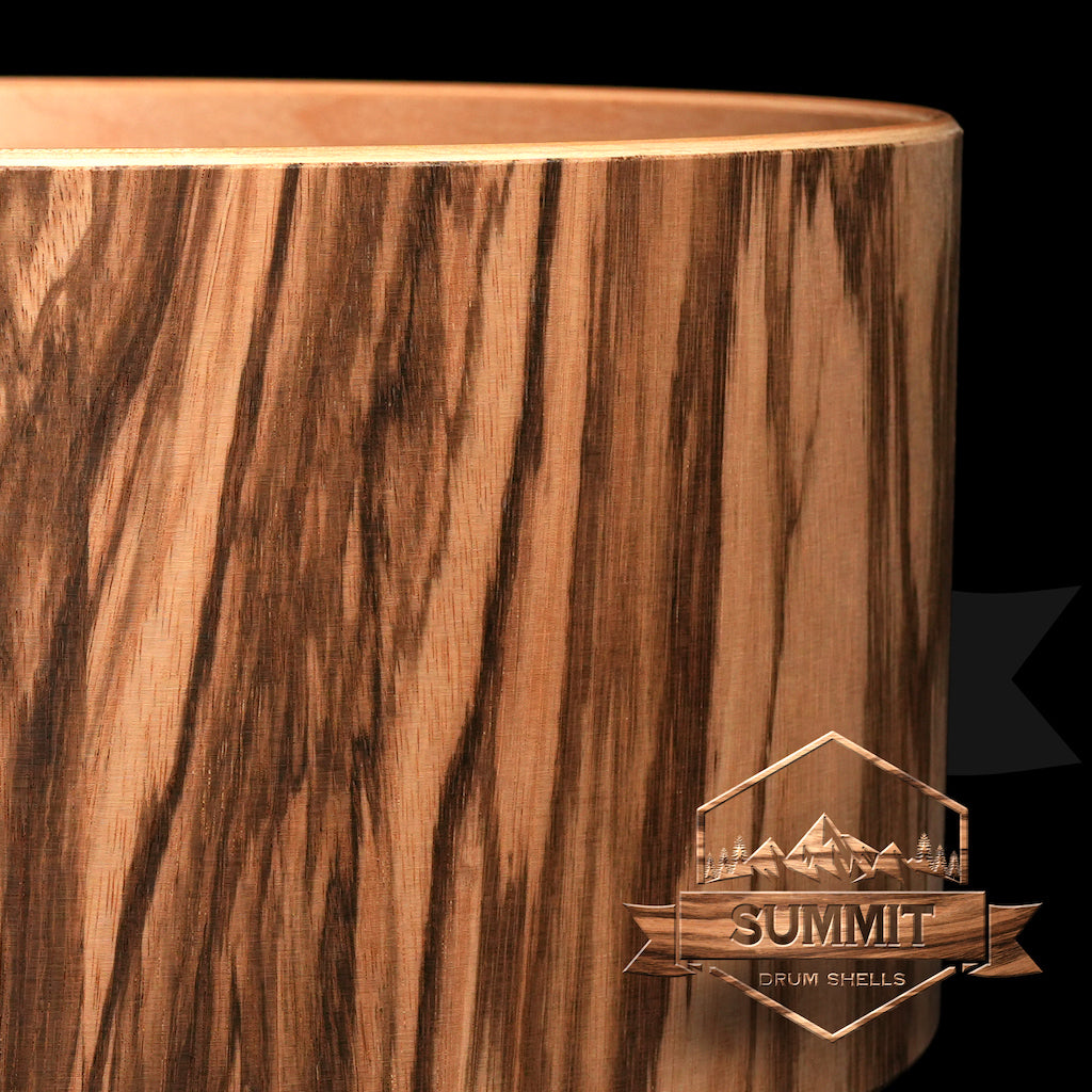Summit Drum Shells Maple with Zebra Veneer Snare  V