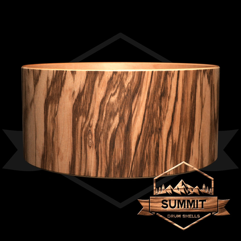 Summit Drum Shells Maple with Zebra Veneer Snare V