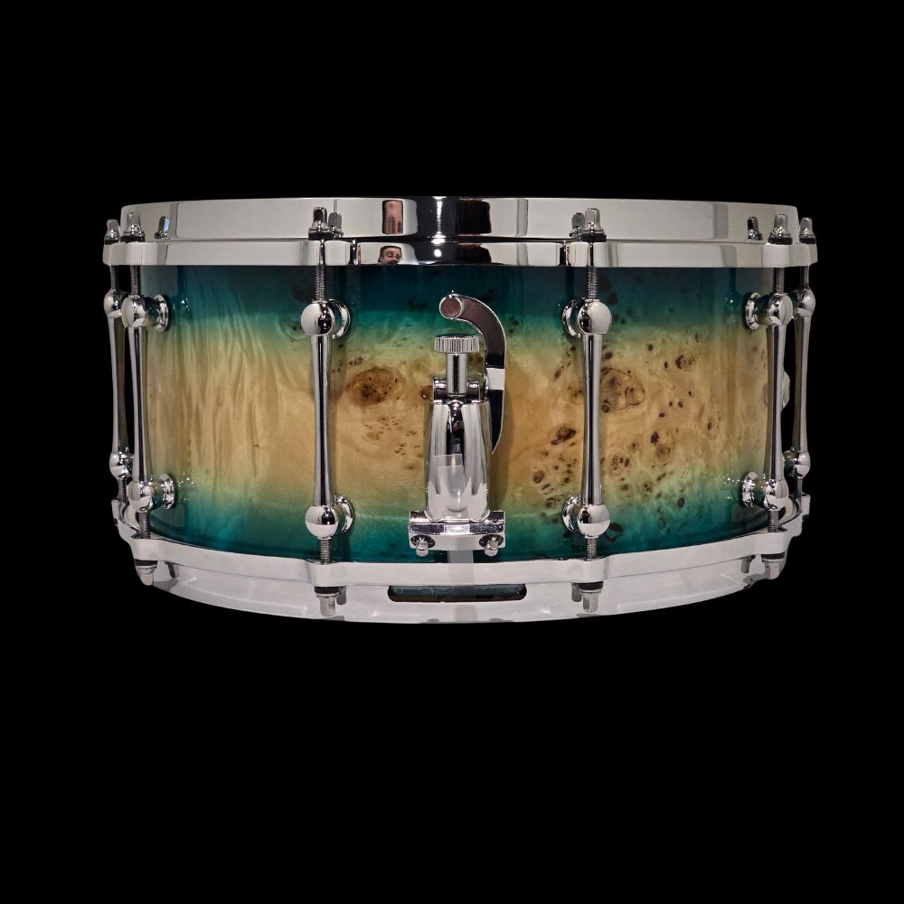 Chaos Twenty X Elite 14x6.5 20 Ply Snare Drum - Blue Mappa Burl