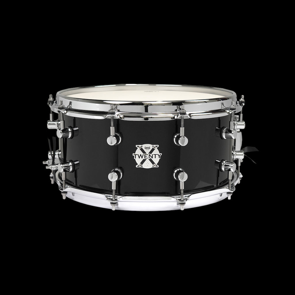 Chaos Twenty X 13x6.5 20 Ply Snare Drum - Black