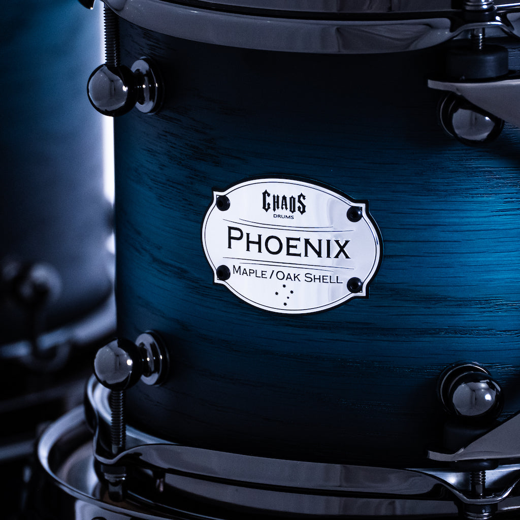 Chaos Phoenix II Maple & Oak Drum Kit - Blue Burst