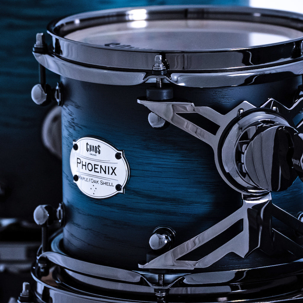 Chaos Phoenix II Maple & Oak Drum Kit - Blue Burst