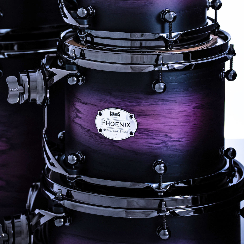 Chaos Phoenix II Maple & Oak Drum Kit - Purple Burst