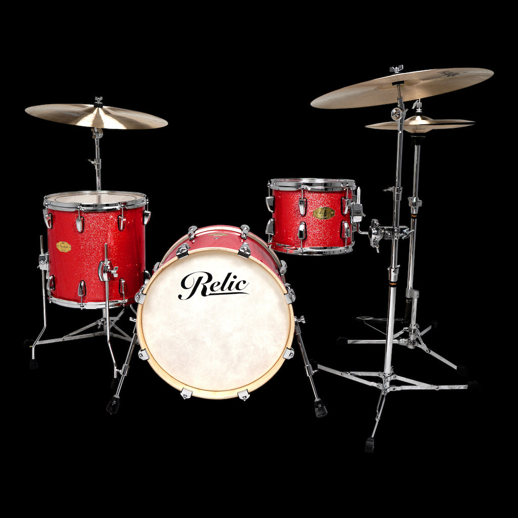 Relic Drums - Vintage Drums Red Sparkle Drums