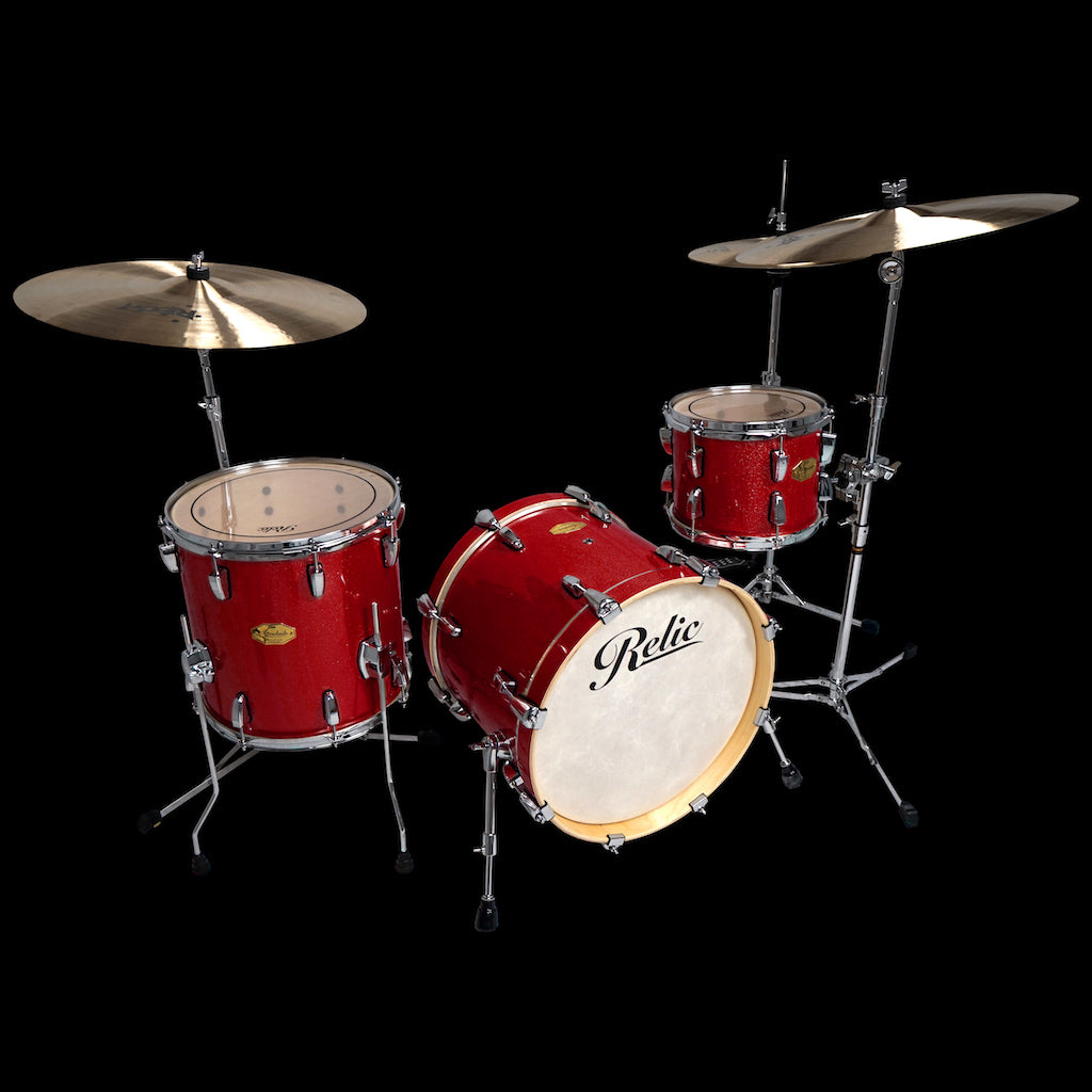 Relic Drums - Vintage Drums Red Sparkle Drums
