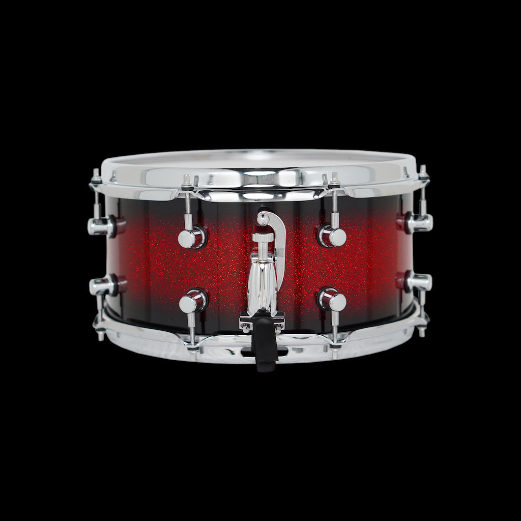 Chaos Maple Snare Drum - Legend Tone, Crack and sensitivity. Red Sparkle Burst