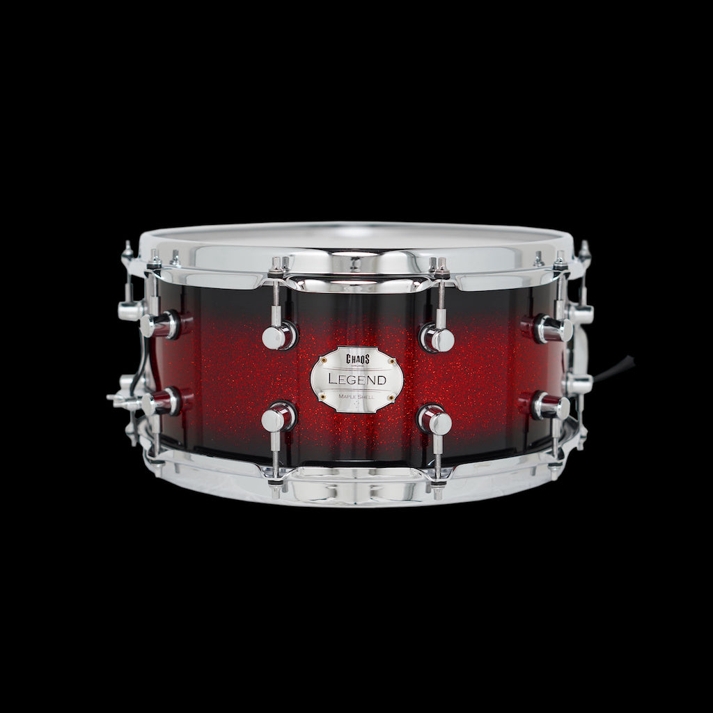 Chaos Maple Snare Drum - Legend Tone, Crack and sensitivity. Blue Sparkle Burst