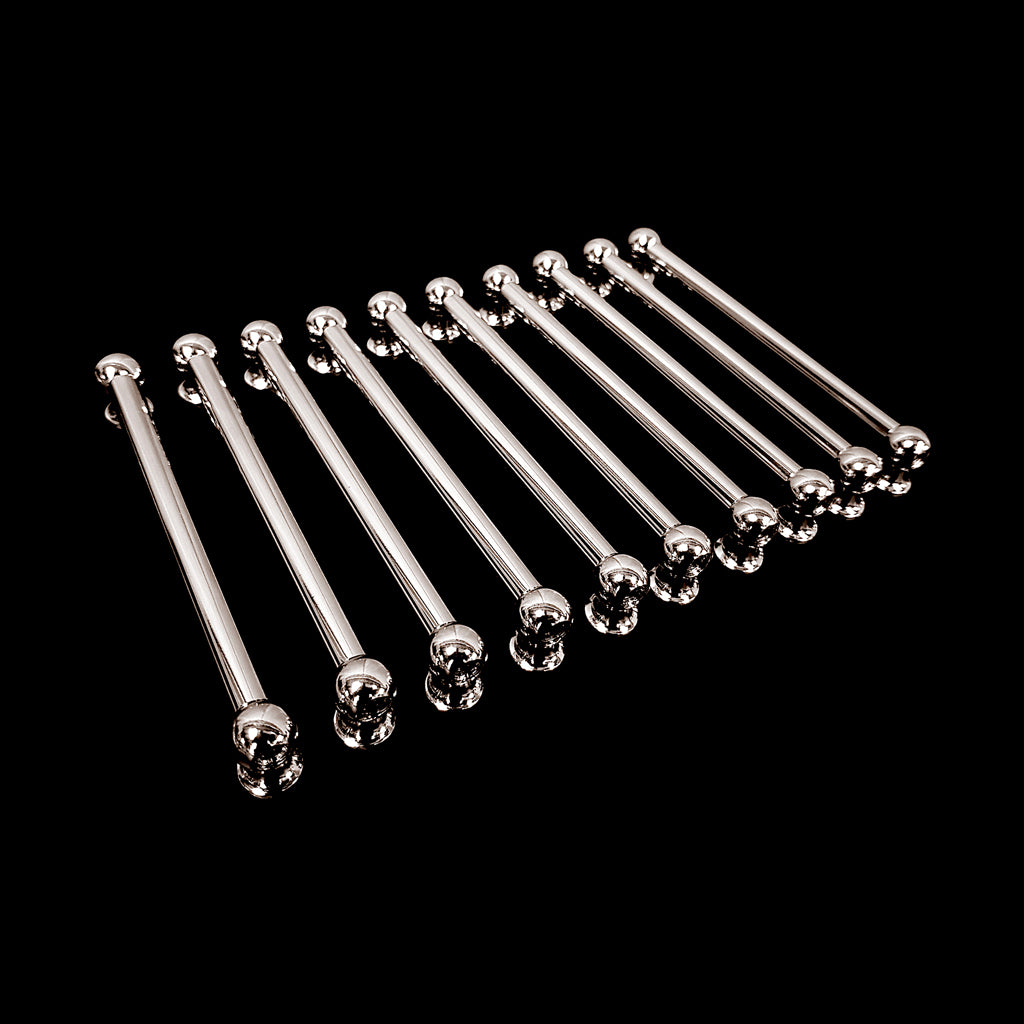 Group of DFP 114mm Black Nickel Double End Vintage Tube Drum Lugs