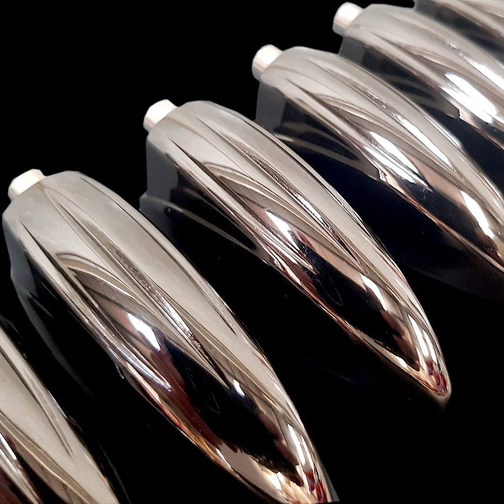 Close Up of DFP Black Nickel Die Cast Classic Bass Drum Lugs