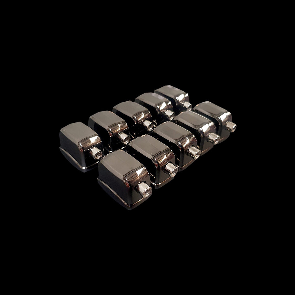 Group of DFP Black Nickel Die Cast Meatloaf Drum Lugs