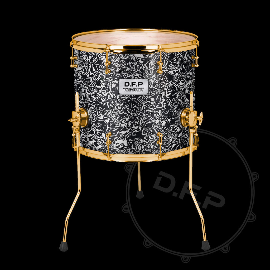 DFP Drum Wrap - Black & White Swirls