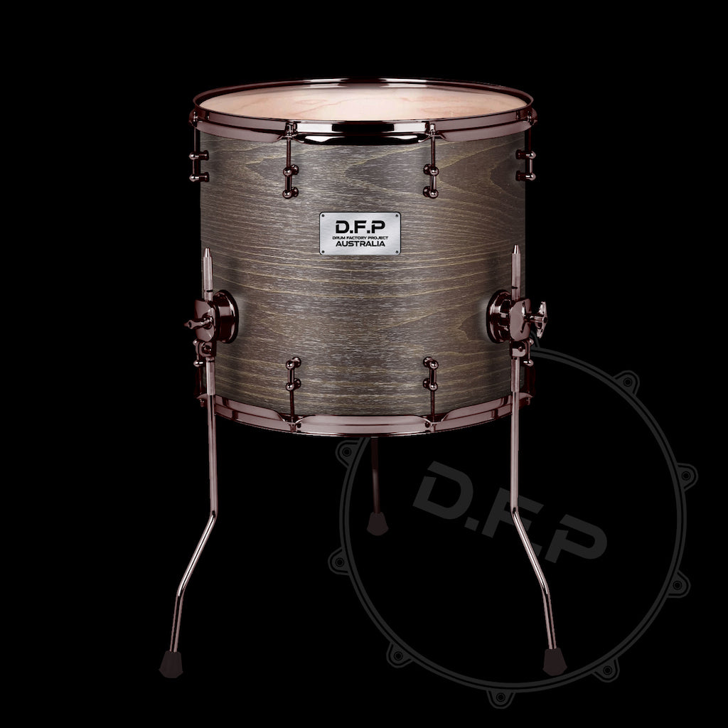 DFP Drum Wrap - Brown with Gold Grain