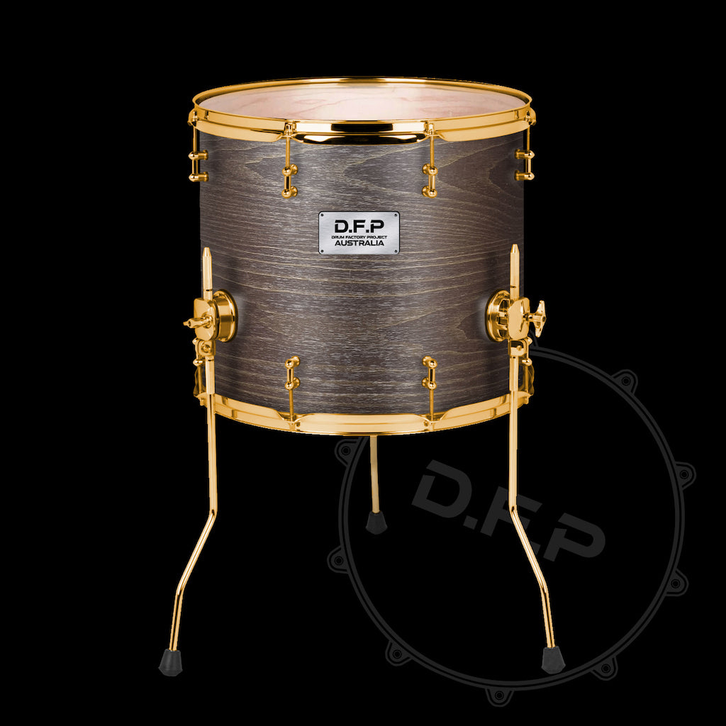 DFP Drum Wrap - Brown with Gold Grain