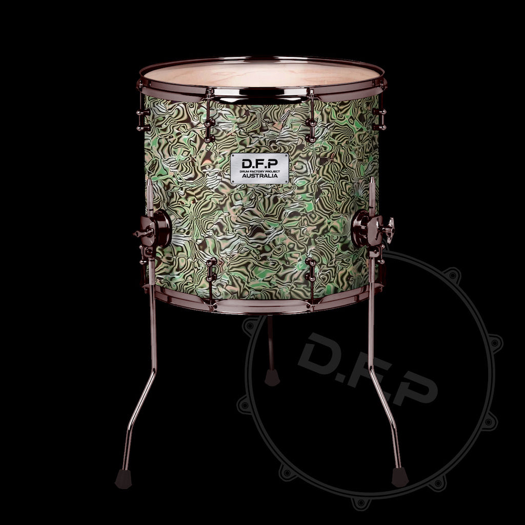 DFP Drum Wrap - Green Swirls
