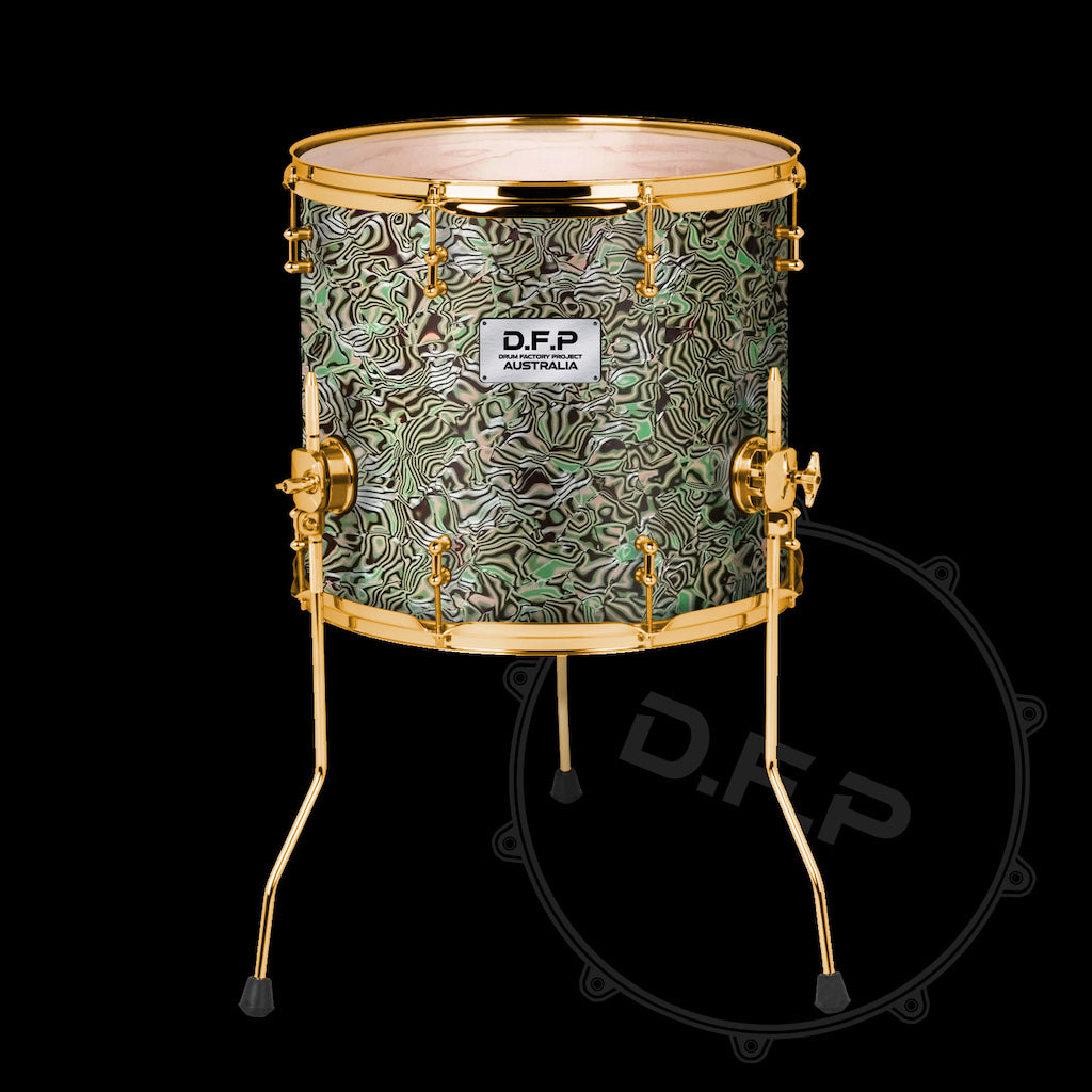 DFP Drum Wrap - Green Swirls