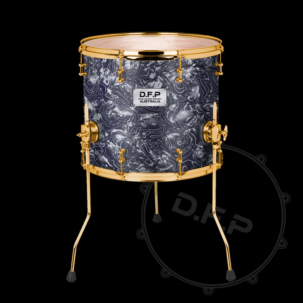 DFP Drum Wrap - Dark Grey Swirls