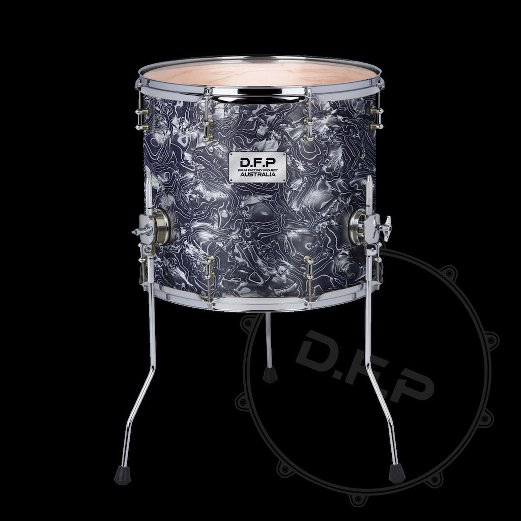 DFP Drum Wrap - Dark Grey Swirls