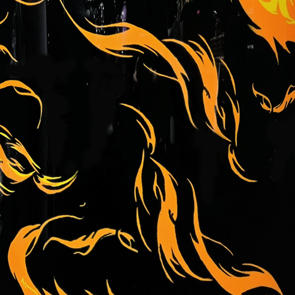 DFP Drum Wrap - Orange & Black Flames