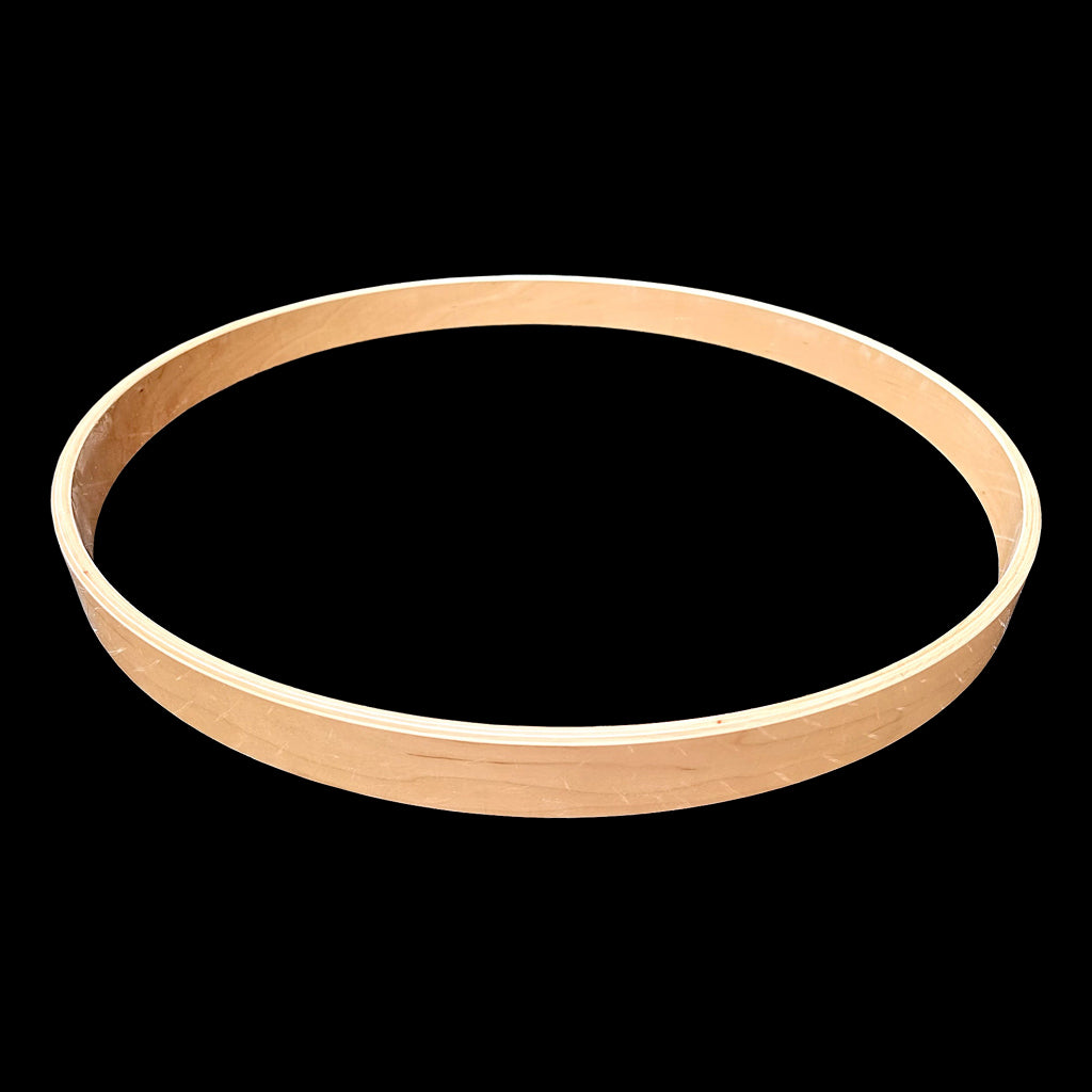 DFP Maple Bass Drum Hoops in Natural Lacquer