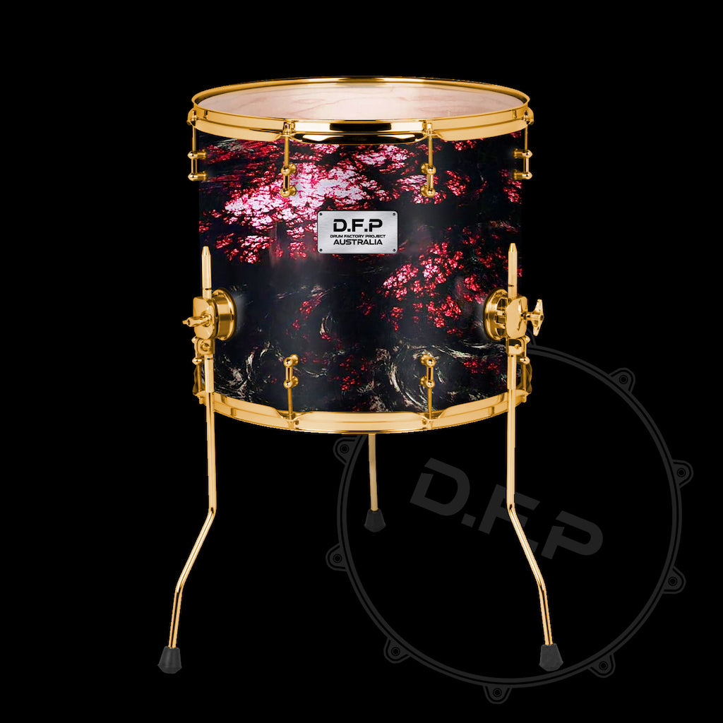 DFP Drum Wrap - Purple & Black Gloom