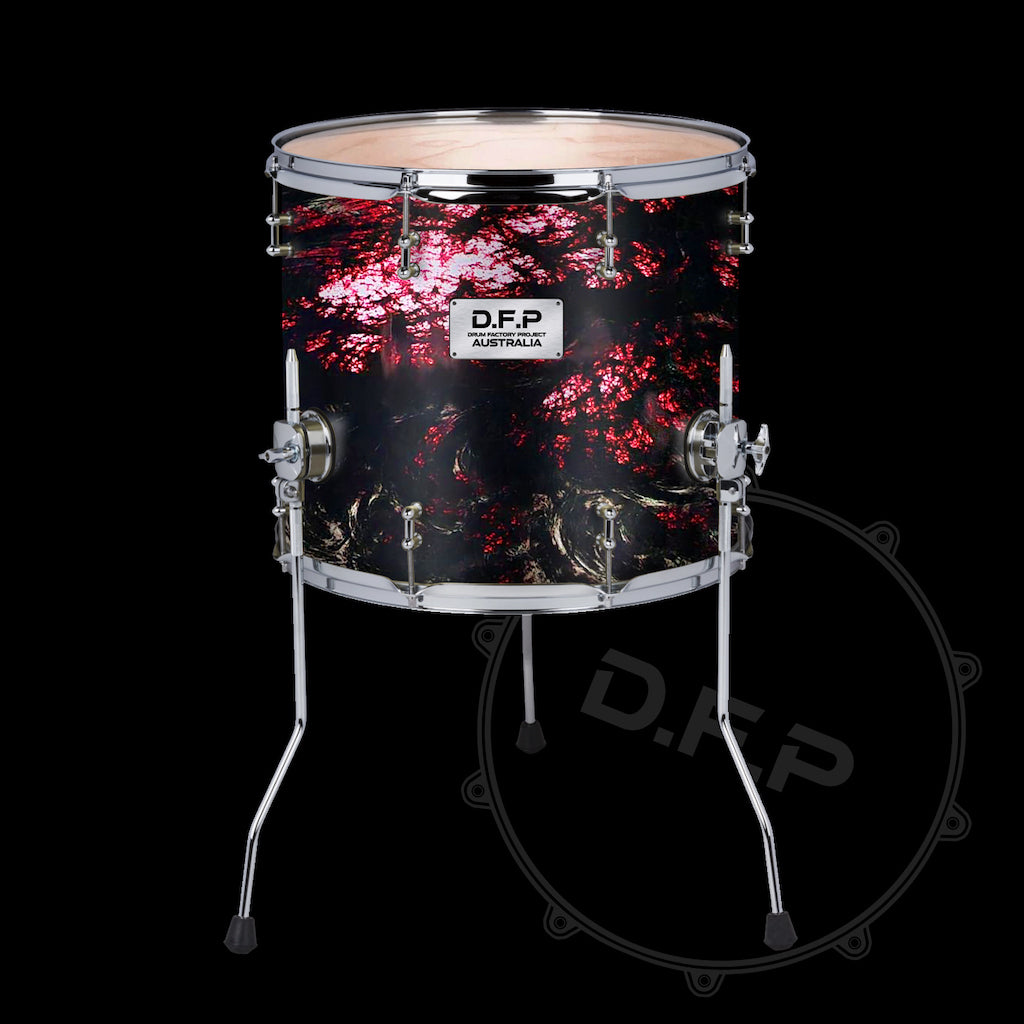 DFP Drum Wrap - Purple & Black Gloom