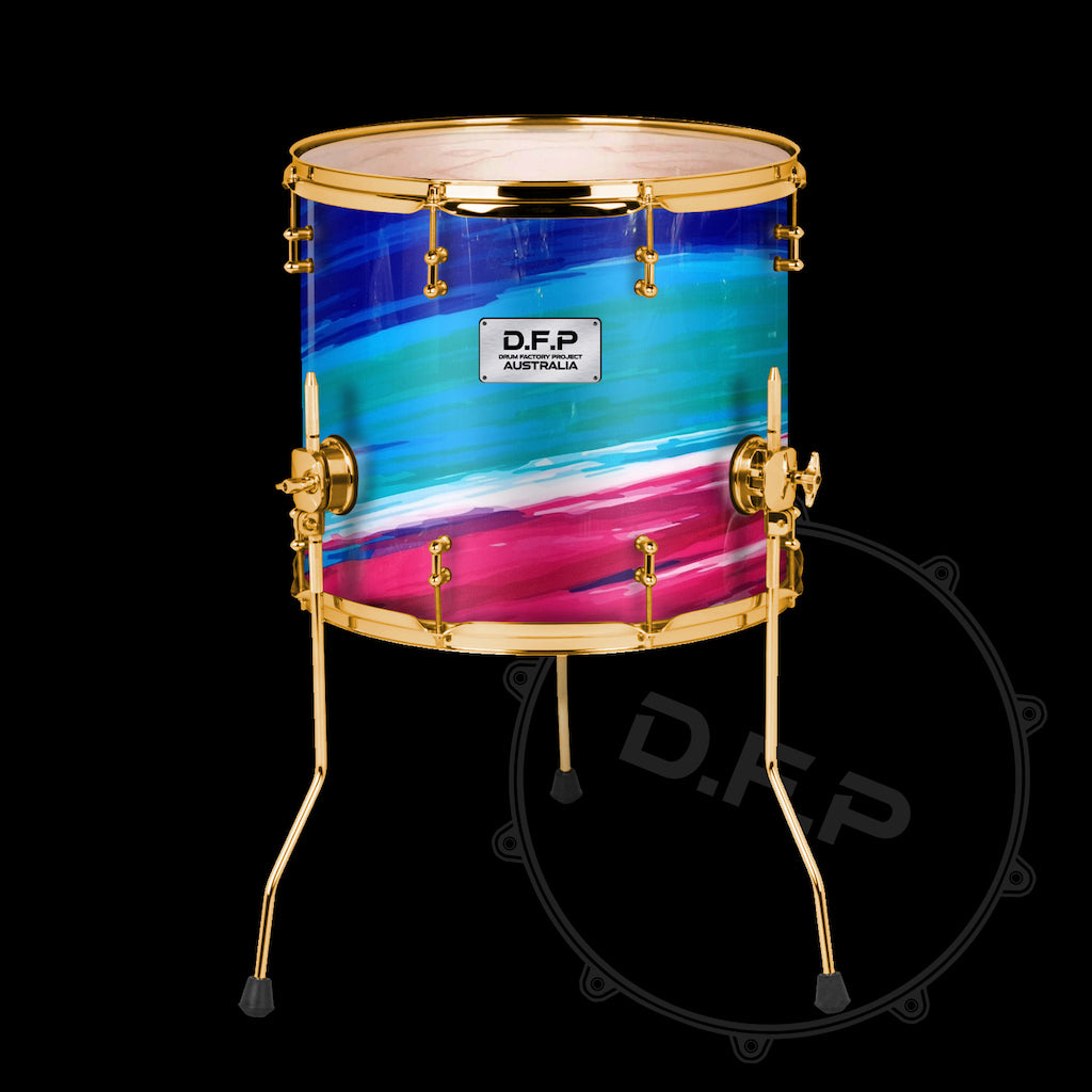 DFP Drum Wrap - Purple Blue Pink Cyclone