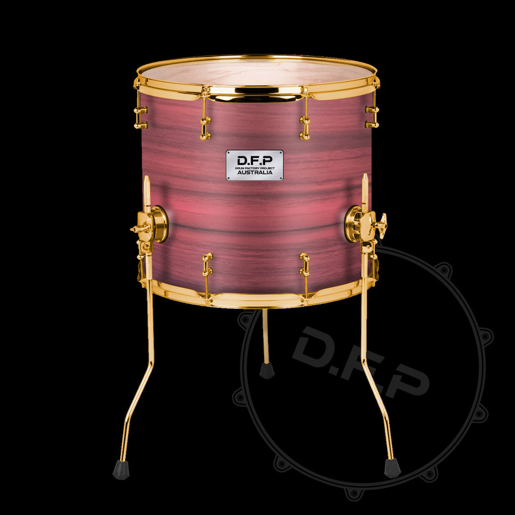 DFP Drum Wrap - Red Wood Grain