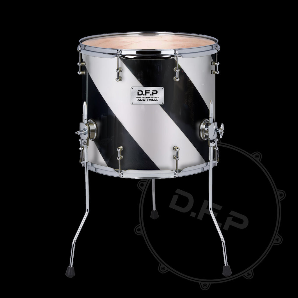 DFP Drum Wrap - Retro White Black Spiral
