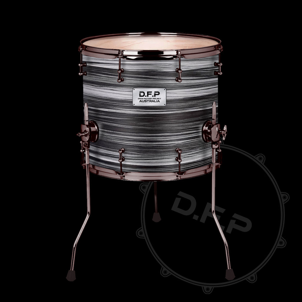 DFP Drum Wrap - Black & White Strata