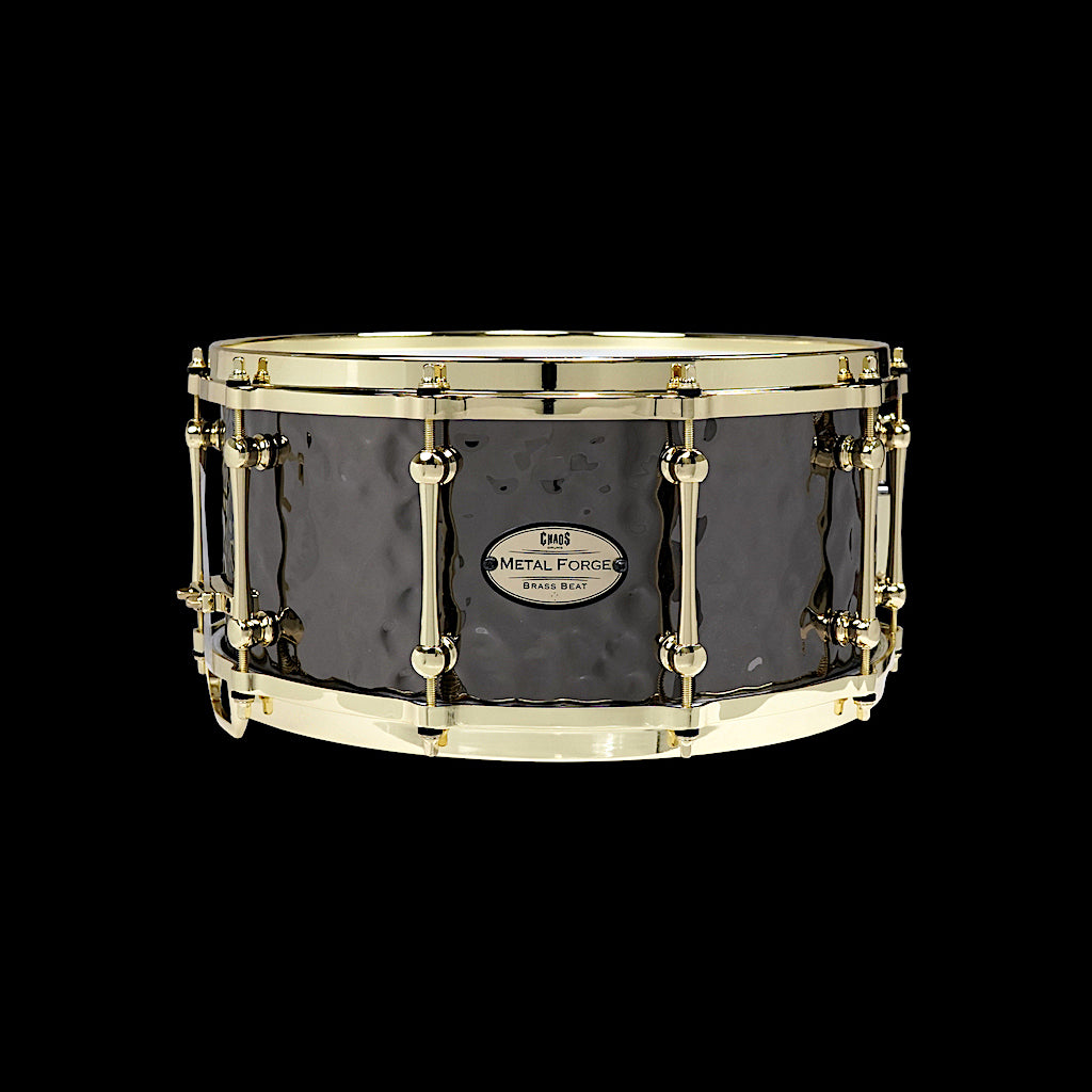Chaos Metal Forge 14x6.5 Hammered Brass Beat Snare Drum - Gold