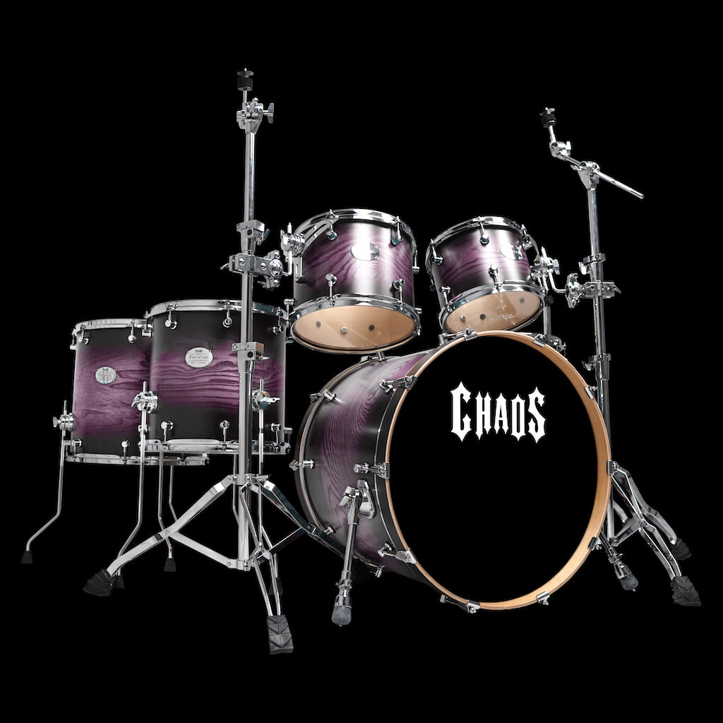 Chaos Phoenix Drum Kit - Ash Drum Kit Purple Burst