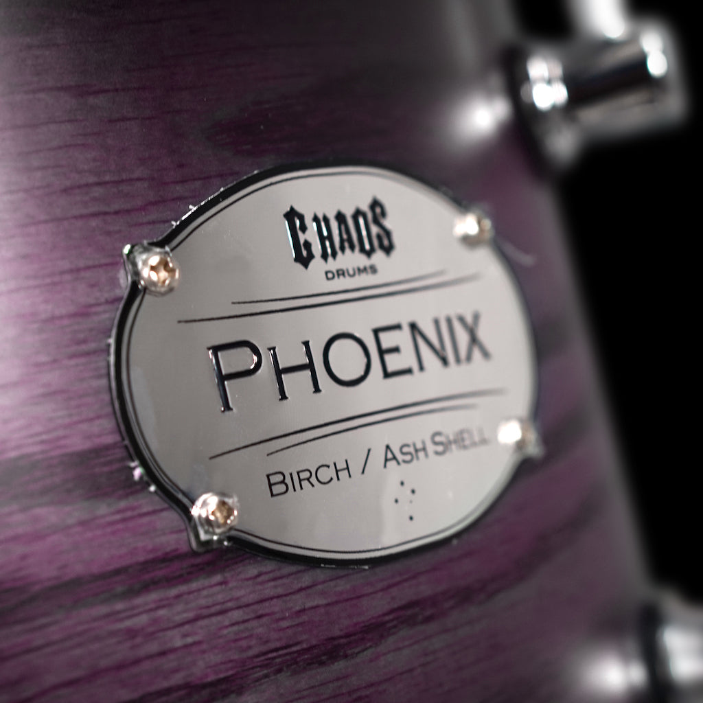 Chaos Phoenix Drum Kit - Ash Drum Kit Purple Burst