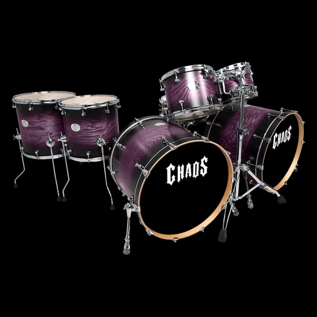 Chaos Phoenix Drum Kit - Ash Drum Kit Purple Burst