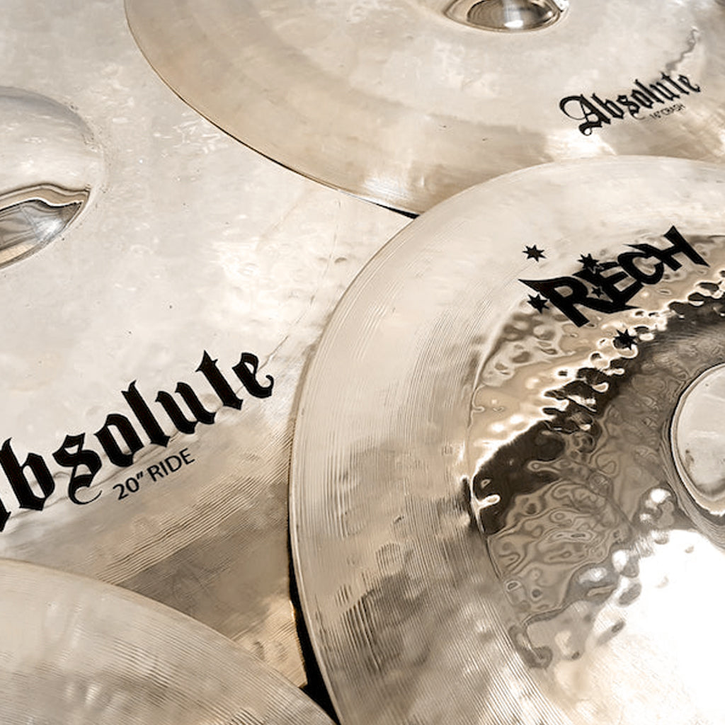 Group Shot Rech Absolute 5 Piece Cymbal Pack Set