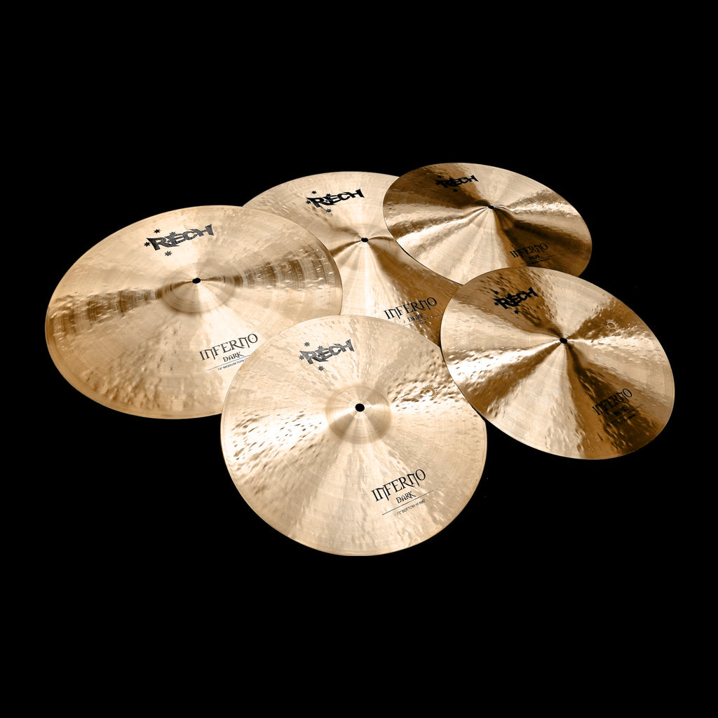 Rech Inferno Dark 5 Piece Cymbal Pack Set - Big Sizes