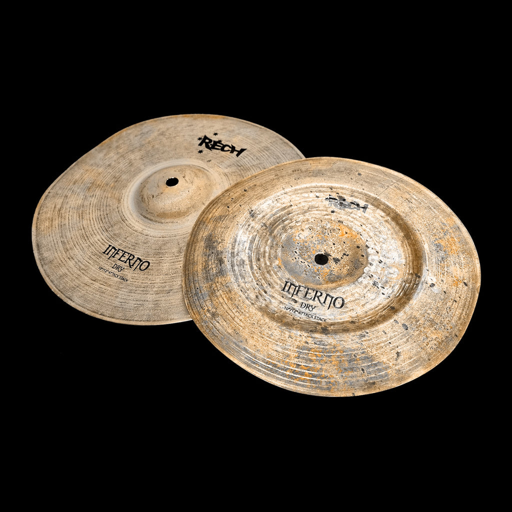 Set of Rech Inferno Dry 10" / 12" Attack Stack Cymbals