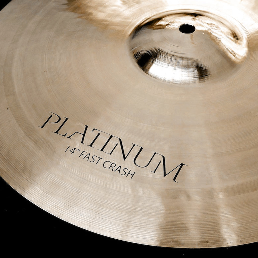 Close up of Rech Platinum 14" Fast Crash Cymbal